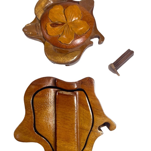 aloha wood art turtle puzzle Trinket Jewelry Box Design In Hawaii By Paul Le - Picture 7 of 16